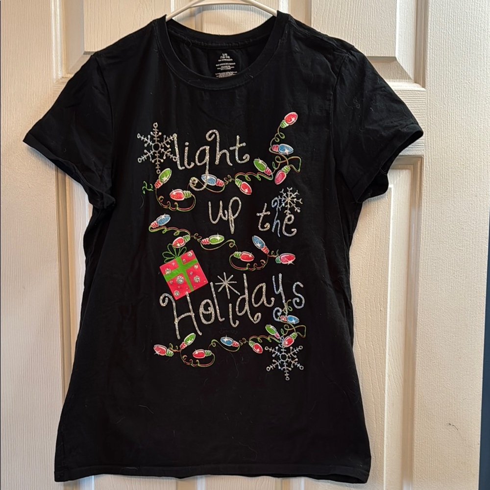 Festive Black Holiday T-Shirt